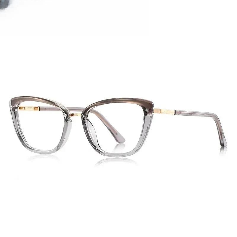 Women's Cat Eye Full Rim Titanium Prescription Glasses 62220 — view 3 | Rx Spectacle