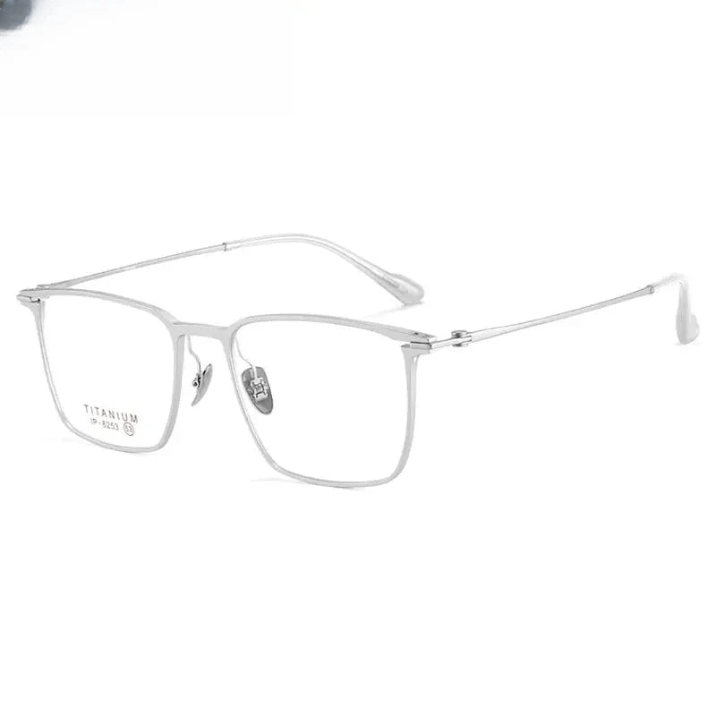 Men's Square Full Rim Titanium Prescription Glasses 406253 — view 5 | Rx Spectacle