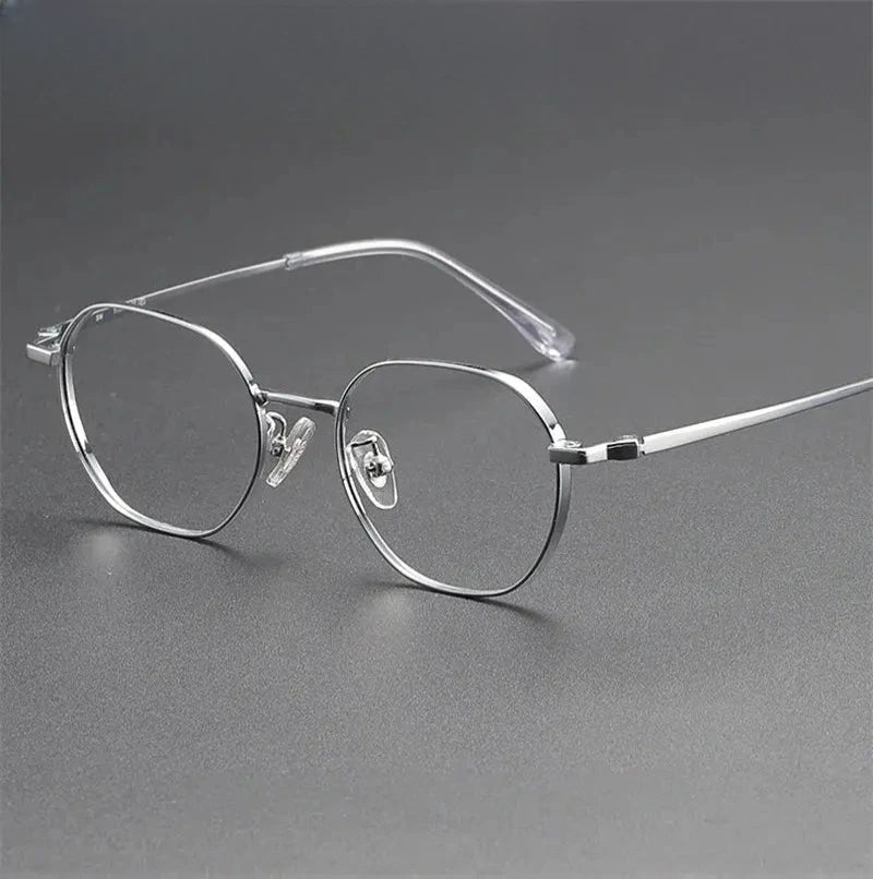 Women's Round Full Rim Stainless Steel Flat Top Prescription Glasses 124208 — view 1 | Rx Spectacle