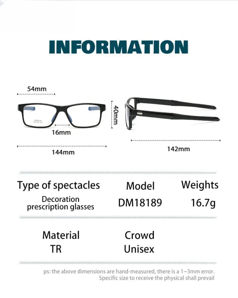 Women's Square Full Rim TR90 Reading Glasses 18076 — view 12 | Rx Spectacle