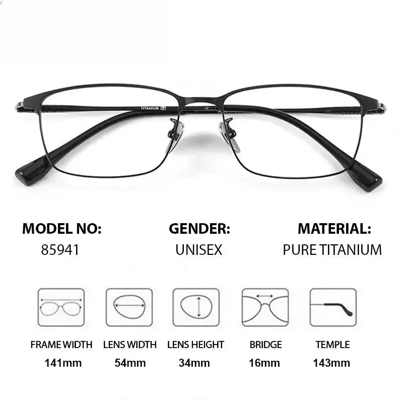 Men's Browline Full Rim Titanium Prescription Glasses 885941 — view 2 | Rx Spectacle