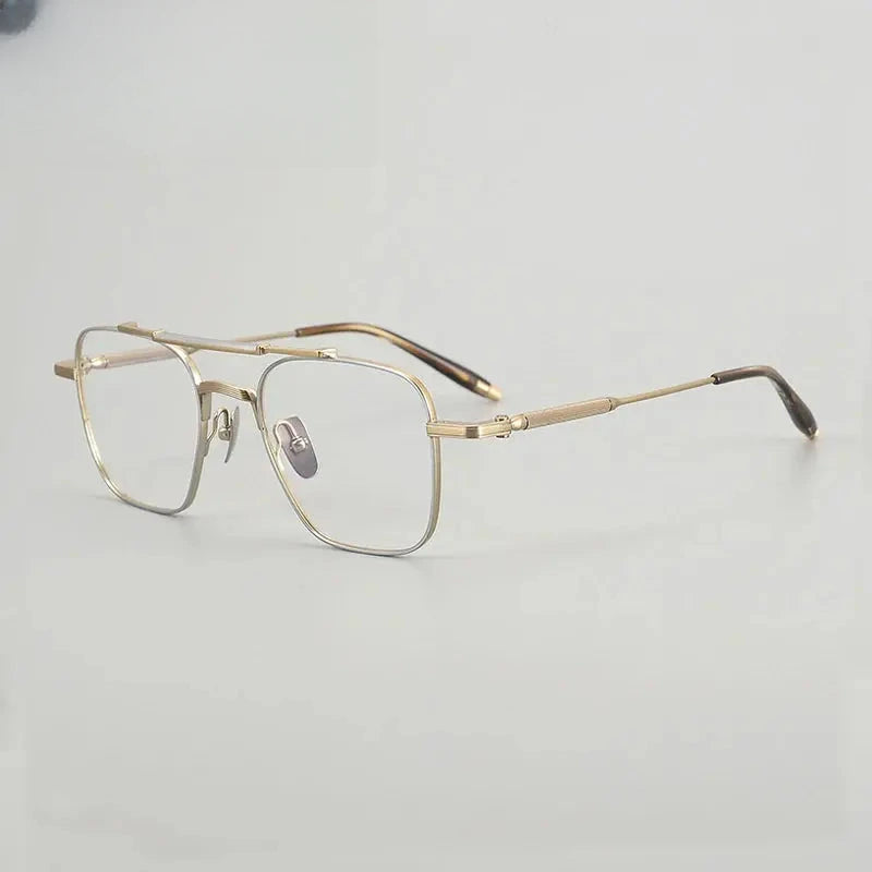 Unisex Square Full Rim Titanium Prescription Glasses 716830 — view 3 | Rx Spectacle