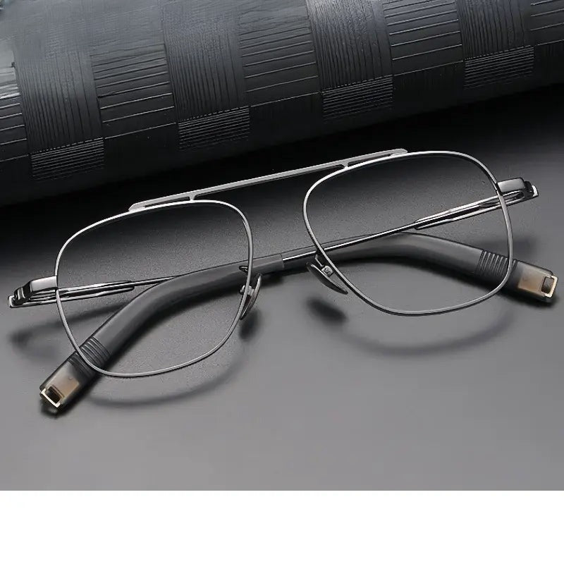 Men's Oval Full Rim Titanium Prescription Glasses 369105 — view 1 | Rx Spectacle