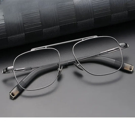 Men's Oval Full Rim Titanium Prescription Glasses 369105 — view 1 | Rx Spectacle