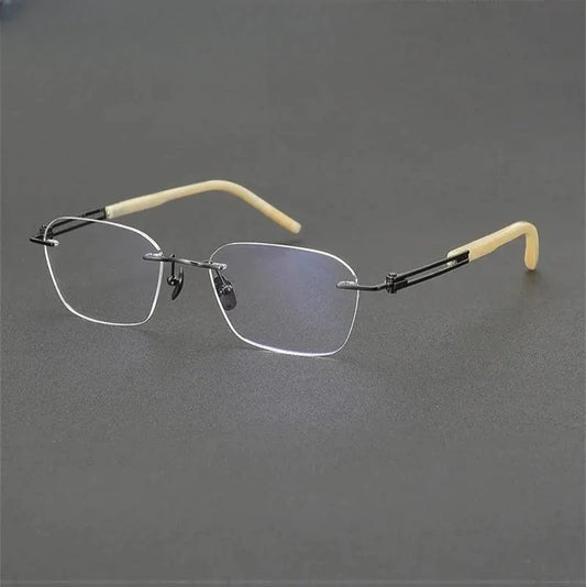 Men's Polygon Rimless Titanium Prescription Glasses 611005 — view 1 | Rx Spectacle