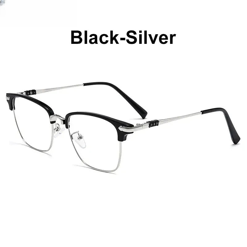 Unisex Square Full Rim Alloy Reading Glasses K002 — view 9 | Rx Spectacle