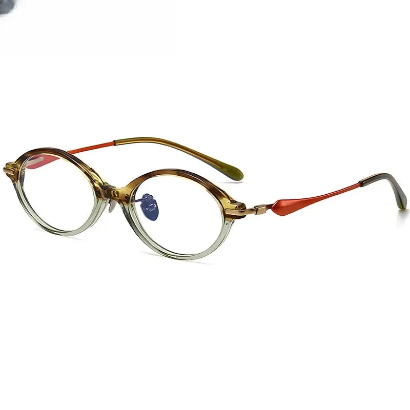 Unisex Oval Full Rim Titanium Prescription Glasses 96060 — view 1 | Rx Spectacle