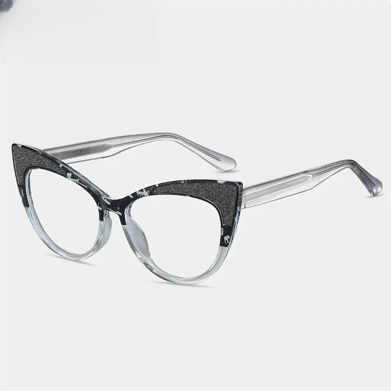 Women's Cat Eye Full Rim Titanium Prescription Glasses 87274 — view 4 | Rx Spectacle