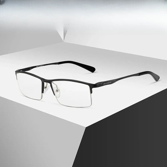 Men's Square Semi-Rimless TR90 Prescription Glasses 8721 — view 1 | Rx Spectacle