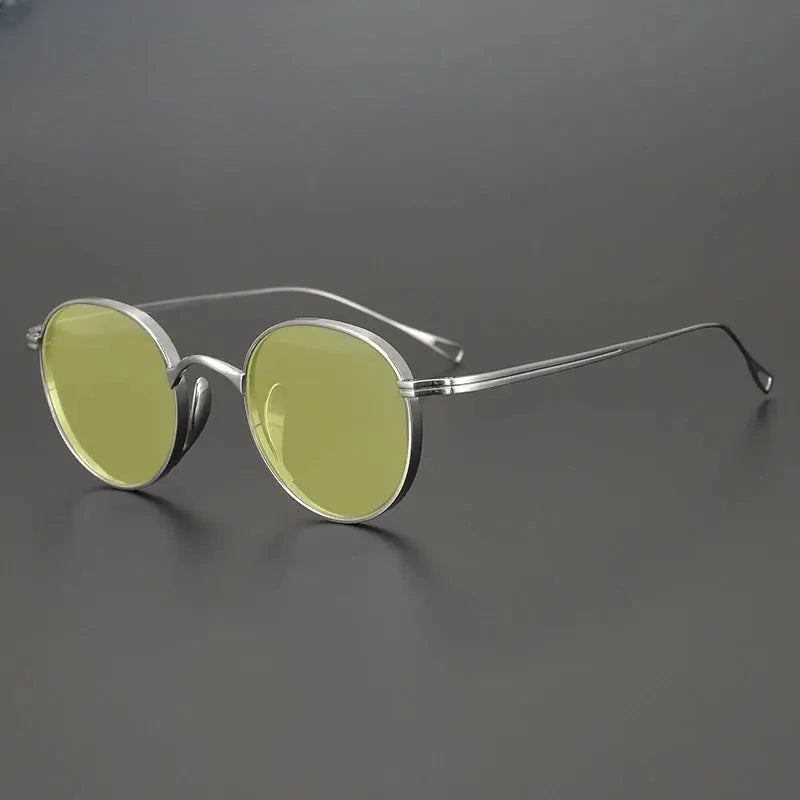 Unisex Oval Full Rim Titanium Prescription Glasses 131524 — view 8 | Rx Spectacle