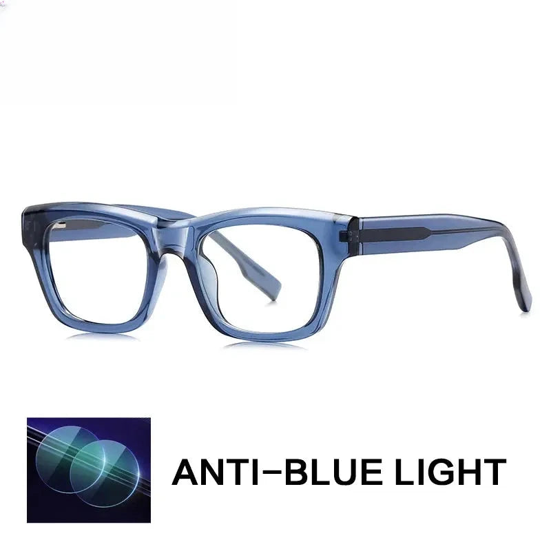 Men's Square Full Rim Titanium Prescription Glasses 762053 — view 6 | Rx Spectacle