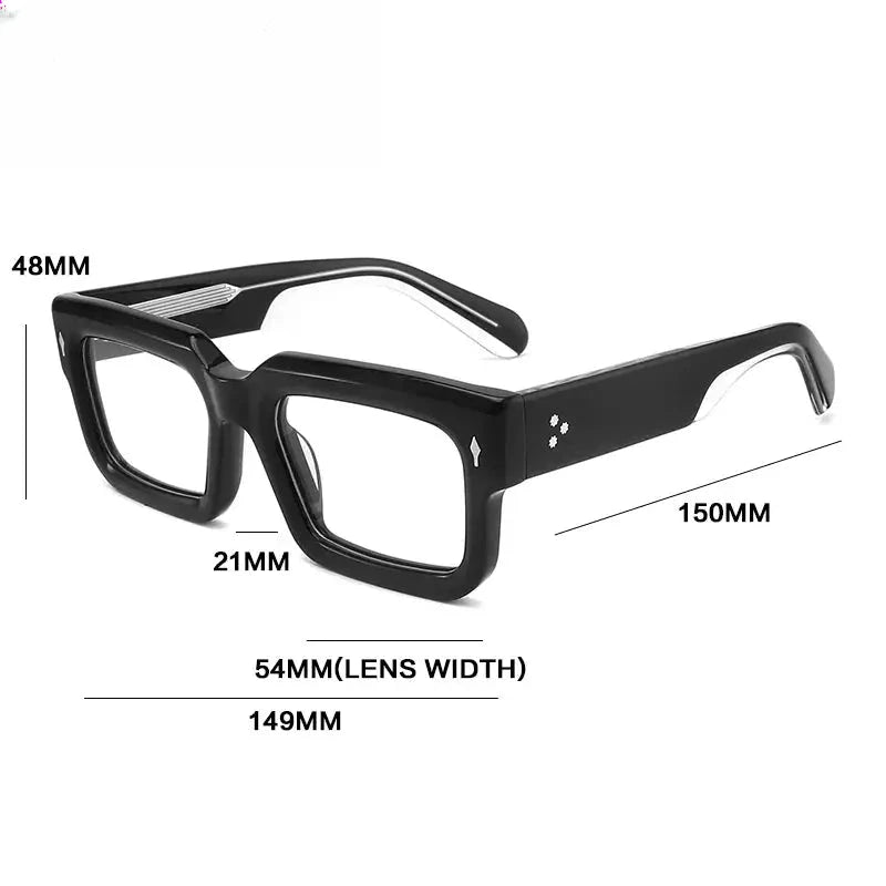 Unisex Square Full Rim Acetate Oversized Reading Glasses Gxyj91018 — view 2 | Rx Spectacle