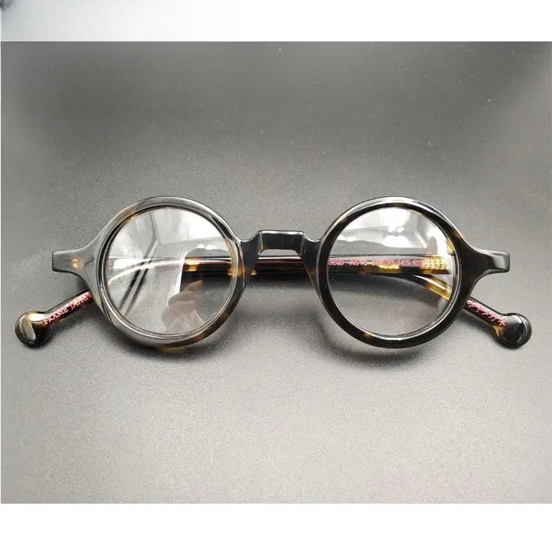 Unisex Round Full Rim Acetate Prescription Glasses Y916 — view 1 | Rx Spectacle