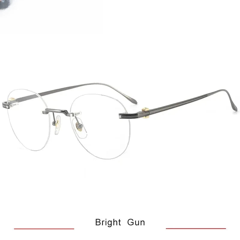 Women's Oval Rimless Titanium Prescription Glasses 303420 — view 4 | Rx Spectacle