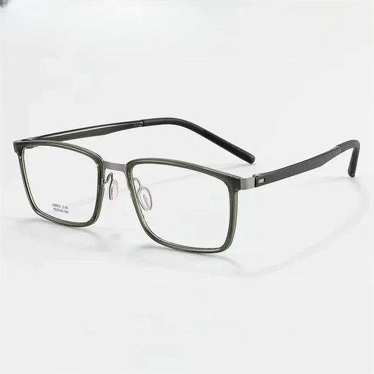 Women's Square Full Rim Titanium Prescription Glasses 612673 — view 1 | Rx Spectacle