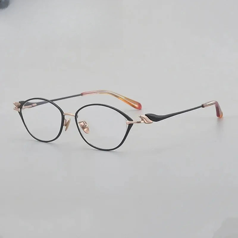 Women's Cat Eye Full Rim Titanium Prescription Glasses 361001 — view 6 | Rx Spectacle