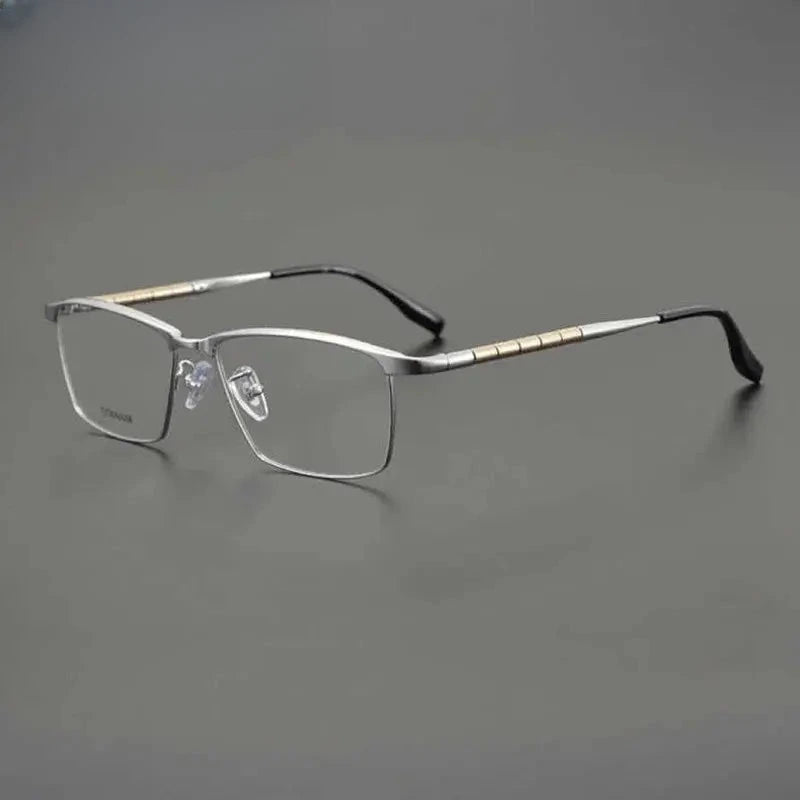 Men's Browline Full Rim Titanium Prescription Glasses 46119 — view 5 | Rx Spectacle