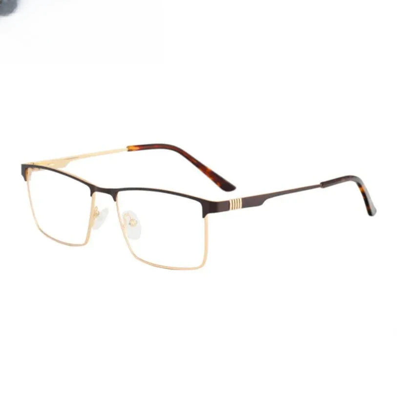 Men's Square Full Rim Titanium Prescription Glasses 83459 — view 5 | Rx Spectacle