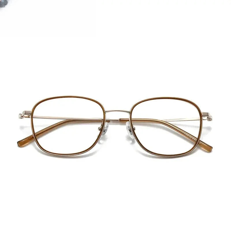 Women's Square Full Rim Titanium Prescription Glasses 641065 — view 8 | Rx Spectacle