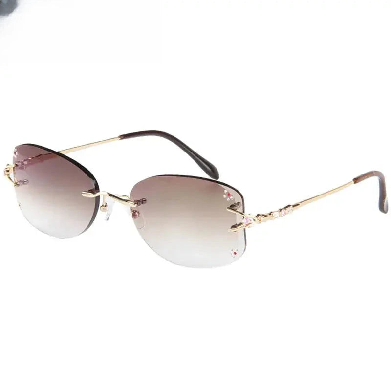 Women's Oval Rimless Titanium Prescription Glasses 100697 — view 1 | Rx Spectacle