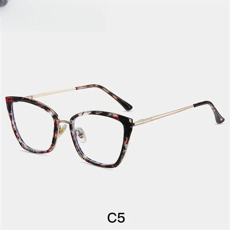 Women's Cat Eye Full Rim TR90 Prescription Glasses 87257 — view 11 | Rx Spectacle