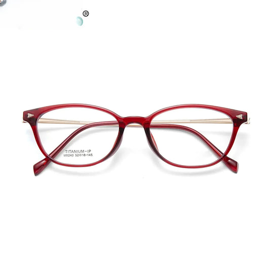 Women's Square Full Rim Titanium Reading Glasses 638240 — view 1 | Rx Spectacle