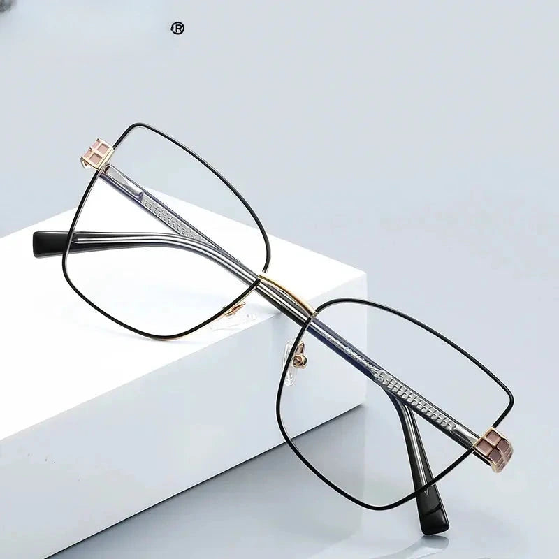 Women's Butterfly Full Rim Alloy Reading Glasses 423141 — view 1 | Rx Spectacle