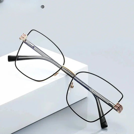 Women's Butterfly Full Rim Alloy Reading Glasses 423141 — view 1 | Rx Spectacle