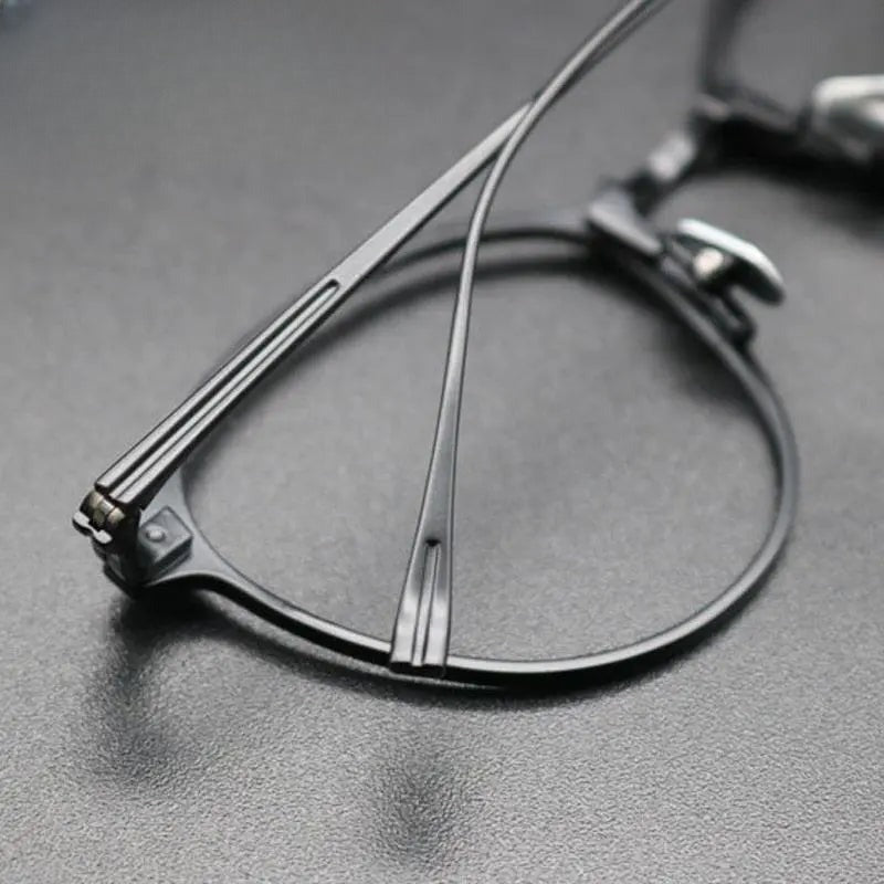 Unisex Square Full Rim Titanium Prescription Glasses Gxyj574 — view 3 | Rx Spectacle