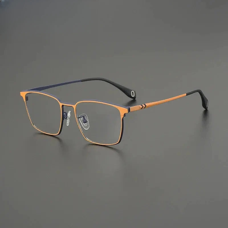 Women's Square Full Rim Titanium Flat Top Prescription Glasses G85856 — view 5 | Rx Spectacle
