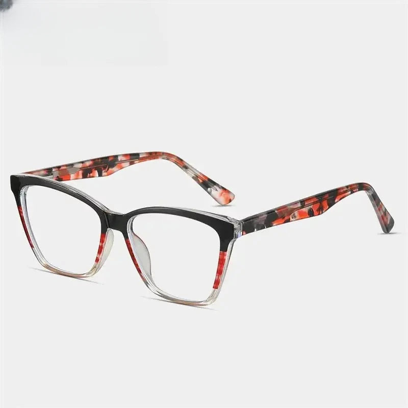 Women's Cat Eye Full Rim Titanium Prescription Glasses 87222 — view 1 | Rx Spectacle