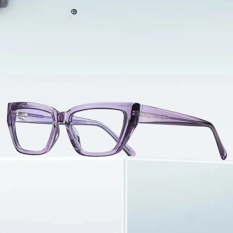 Unisex Cat Eye Full Rim Titanium Reading Glasses 2155 — view 4 | Rx Spectacle