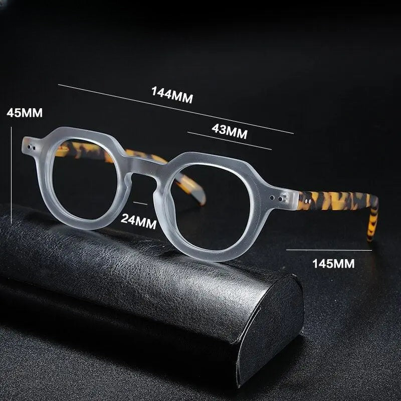 Unisex Round Full Rim Acetate Prescription Glasses Gxyj912 — view 7 | Rx Spectacle