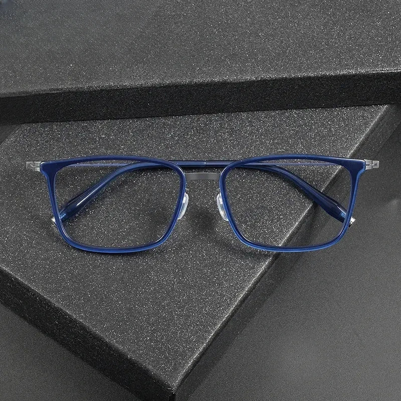 Unisex Square Full Rim Titanium Prescription Glasses 22502 — view 1 | Rx Spectacle