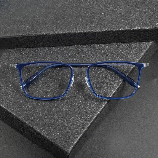 Unisex Square Full Rim Titanium Prescription Glasses 22502 — view 1 | Rx Spectacle