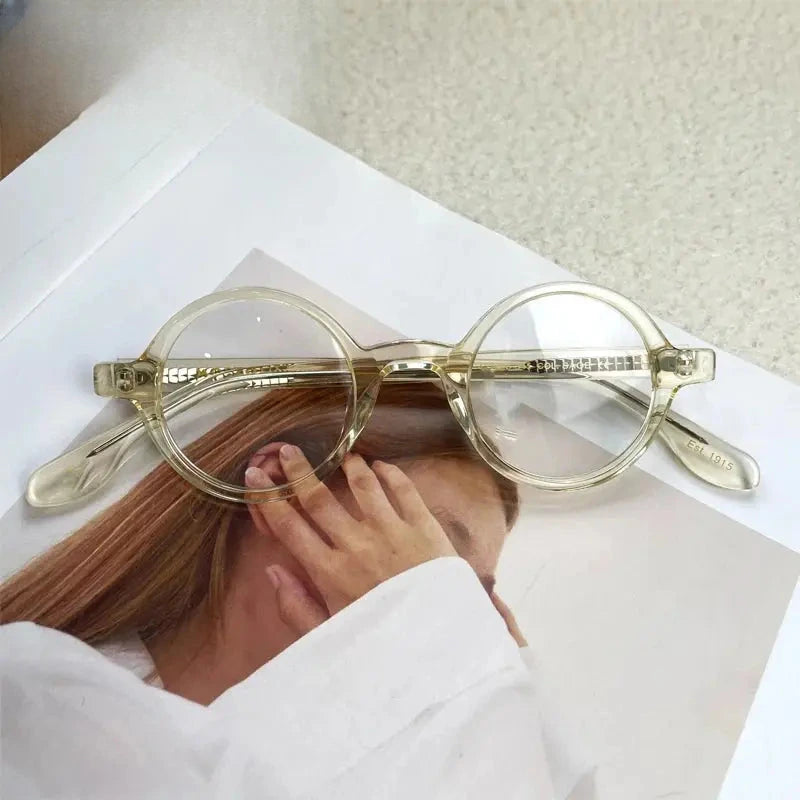 Unisex Round Full Rim Acetate Prescription Glasses 4225e — view 1 | Rx Spectacle