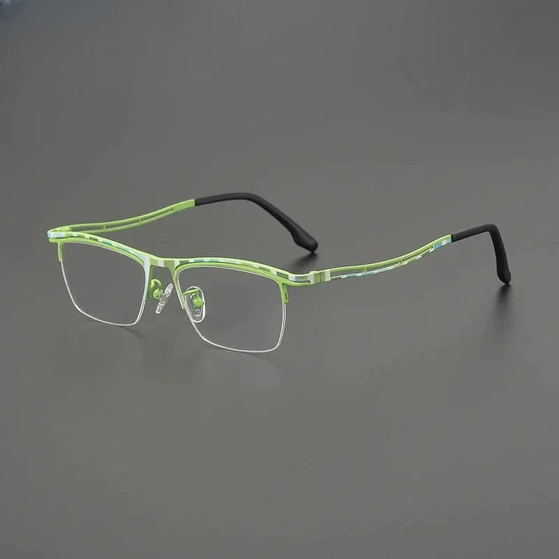 Women's Browline Semi-Rimless Titanium Prescription Glasses G85890 — view 4 | Rx Spectacle