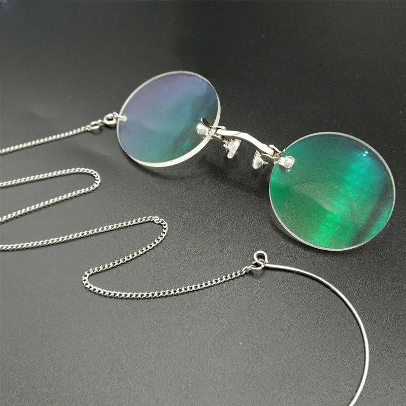 Unisex Round Full Rim Alloy Reading Glasses Y032 — view 5 | Rx Spectacle