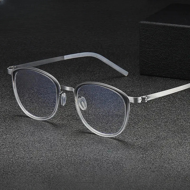 Unisex Round Full Rim Acetate Prescription Glasses Gxyj-1184 — view 2 | Rx Spectacle