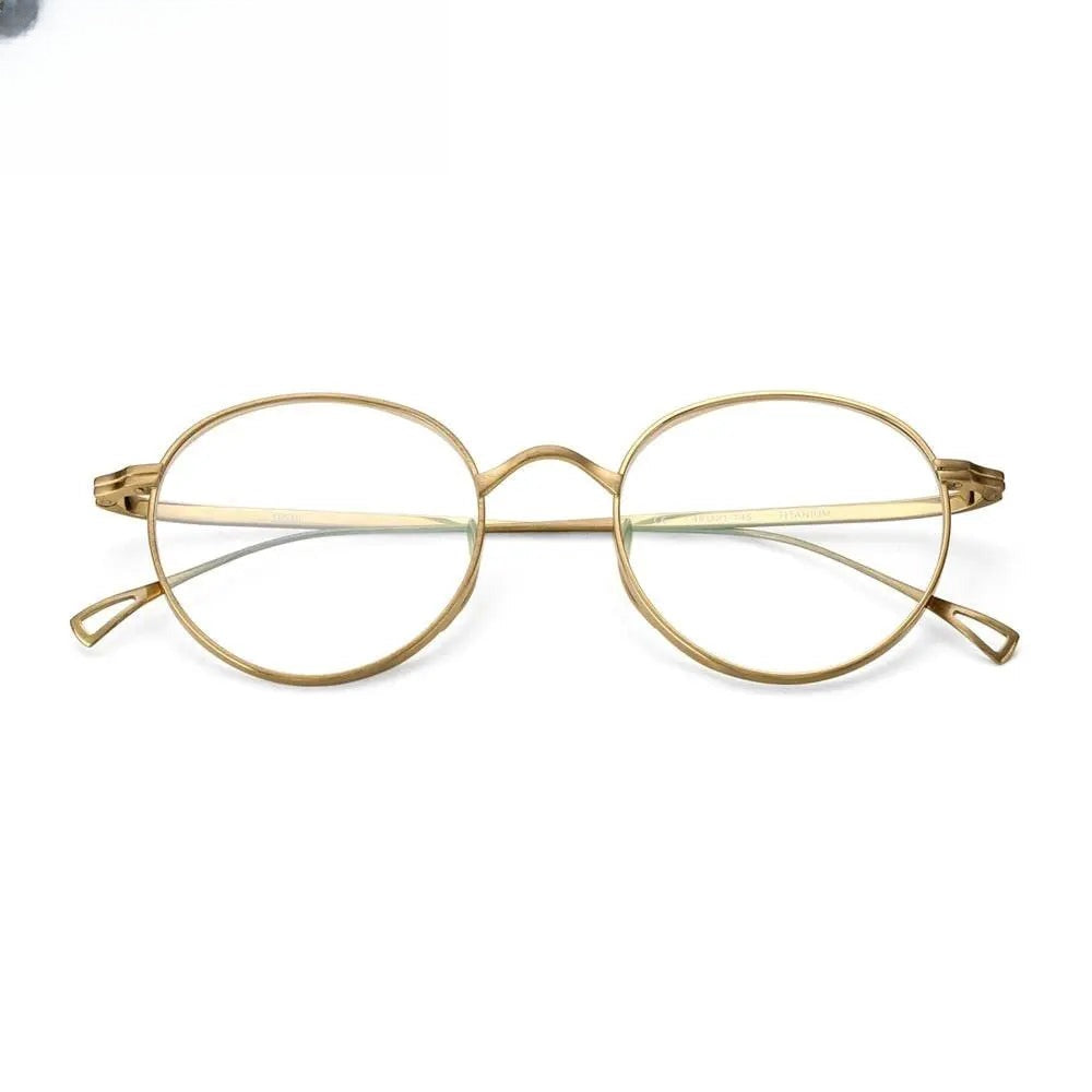 Unisex Round Full Rim Titanium Prescription Glasses 10518 — view 1 | Rx Spectacle