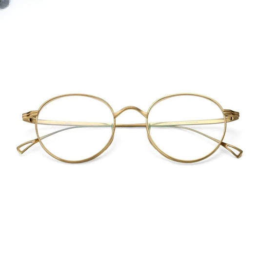 Unisex Round Full Rim Titanium Prescription Glasses 10518 — view 1 | Rx Spectacle