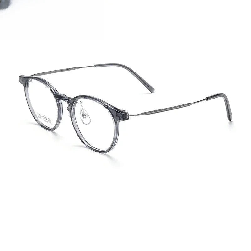 Women's Oval Full Rim Titanium Prescription Glasses 416107 — view 8 | Rx Spectacle