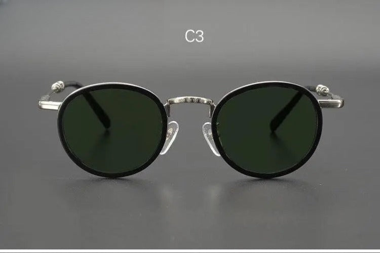 Men's Round Full Rim Acetate Prescription Glasses — view 7 | Rx Spectacle