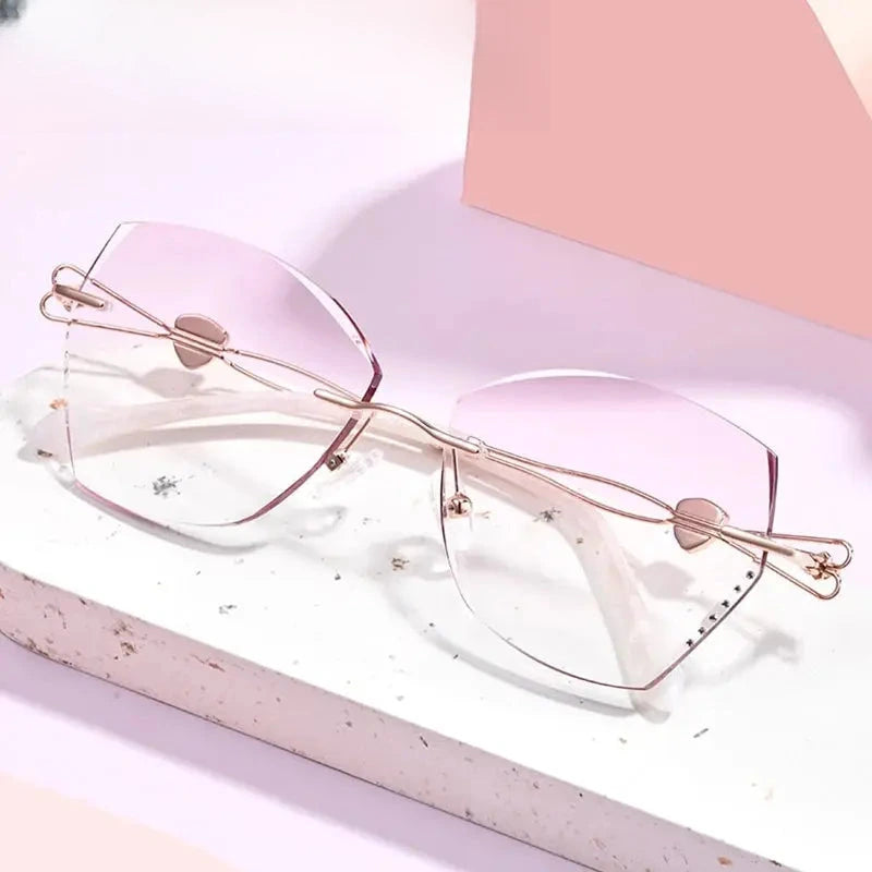Women's Rimless Titanium Prescription Glasses 706141 — view 1 | Rx Spectacle