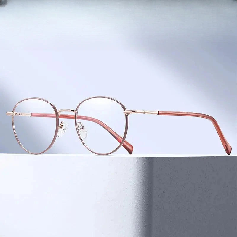 Women's Oval Full Rim Alloy Prescription Glasses 81565 — view 1 | Rx Spectacle