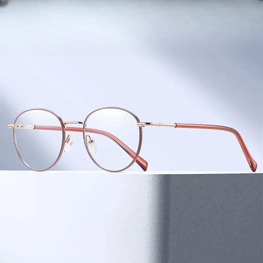 Women's Oval Full Rim Alloy Prescription Glasses 81565 — view 1 | Rx Spectacle