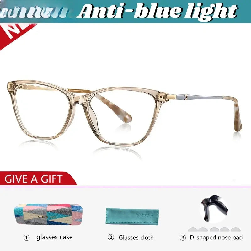 Women's Cat Eye Full Rim TR90 Reading Glasses 77232 — view 6 | Rx Spectacle