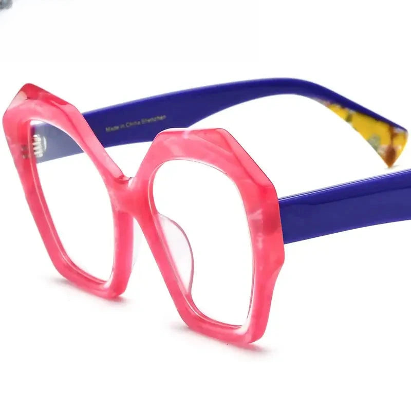 Women's Butterfly Full Rim Acetate Prescription Glasses 619359 — view 3 | Rx Spectacle