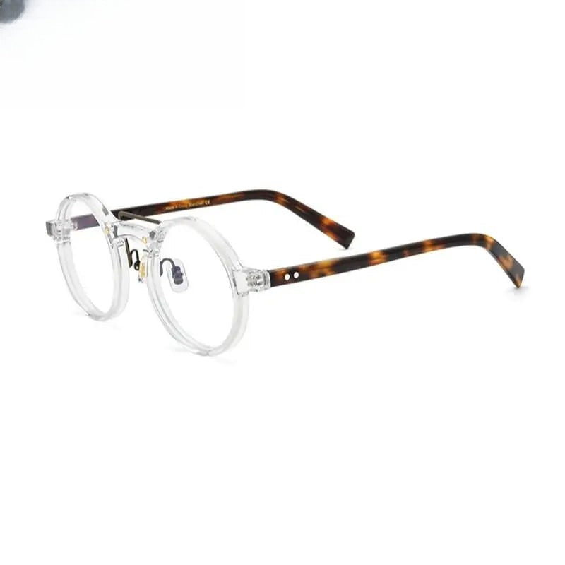 Unisex Round Full Rim Acetate Double Bridge Prescription Glasses Gxyj808 — view 3 | Rx Spectacle