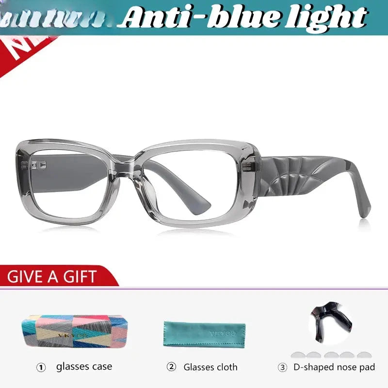 Women's Rectangular Full Rim Titanium Reading Glasses 512251 — view 4 | Rx Spectacle